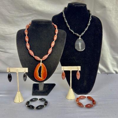 Carnelian & Onyx Jewelry Sets! 