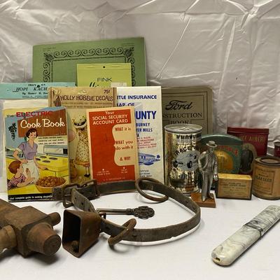 Vintages Tins, Primitive Tools & More
