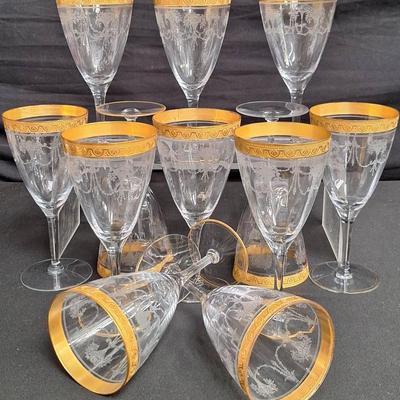 12 Vintage Cambridge 701 Pattern Wine Glasses 