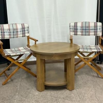 Round Accent Table W/ Director’s Chairs