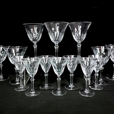 Elegant Josair Roxy 14pc Crystal Stemware