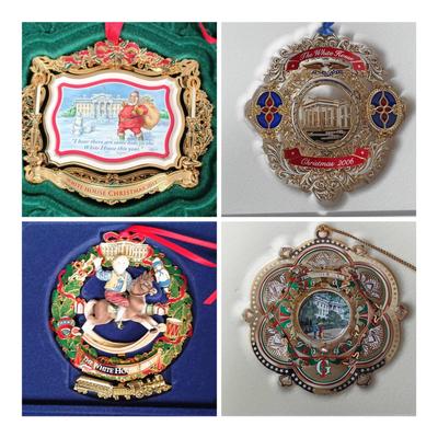 (4) White House Historical Ornaments w/Boxes / 2003, 2005, 2006, 2011
