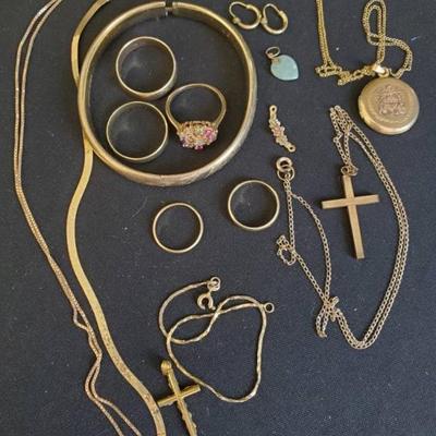Bo458 miscellaneous 10 karat gold jewelry