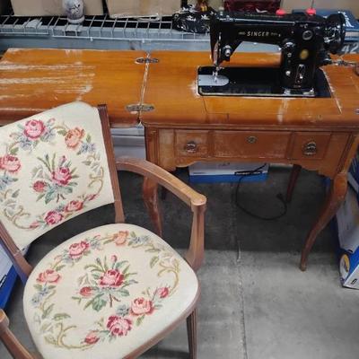 Bo301 singer sewing machine and chair