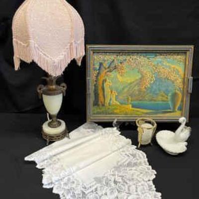 Bo334 vintage tray lamp, and decor