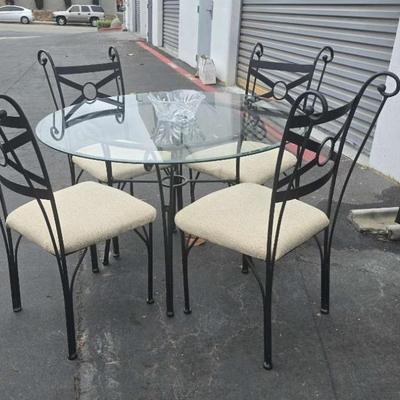 Ct102 glass table and chairs