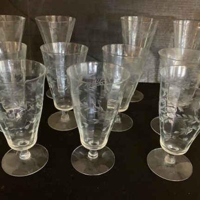 Wr131r vintage etched glassware
