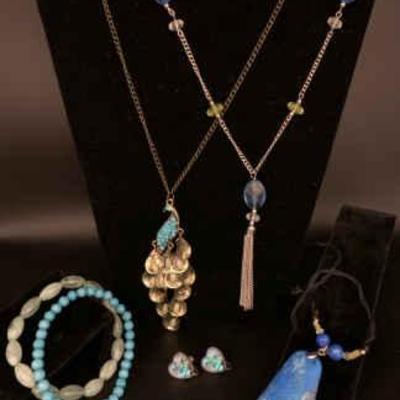 Bo369 blues and greens costume jewelry