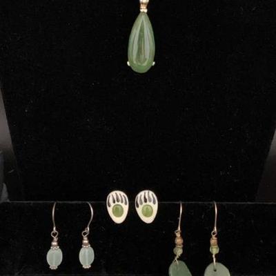Bo433 green stone jewelry