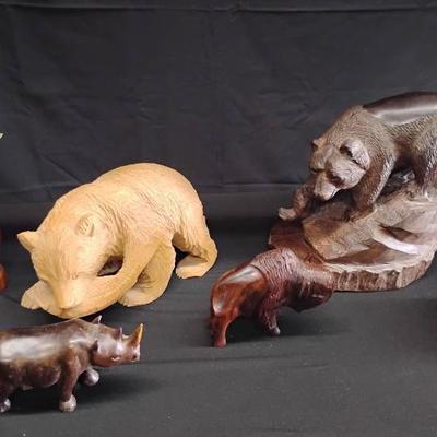 Bo308 wooden bear figurines