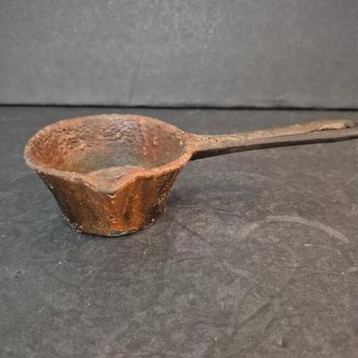 Antique 17th-18th Century Cast Iron Wax Pot/Lead Ladle