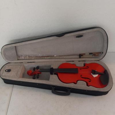 Full Size (4/4) Violin in Case - Red 