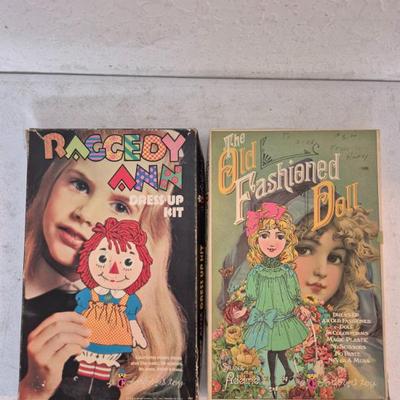 Vintage Colorforms Dress-Up Kits - 1967 Raggedy Ann & 1970 The Old Fashioned Doll
