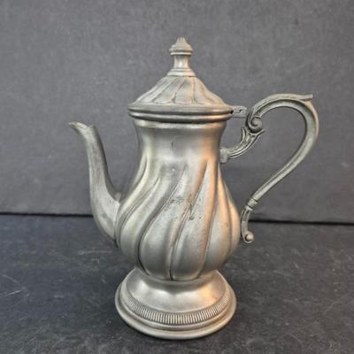 Vintage Étain Fin 95 French Pewter Creamer/Individual Coffee Pot