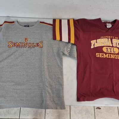 Cadre Athletic Florida State Seminoles 100% Cotton Shirt (XXL)  & ProEdge Heavy Woven Shirt (XL)
