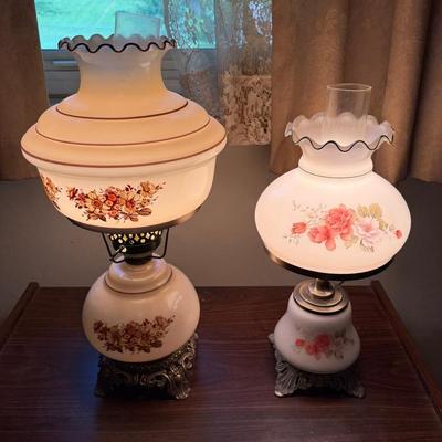 Two Hurricane Lamps