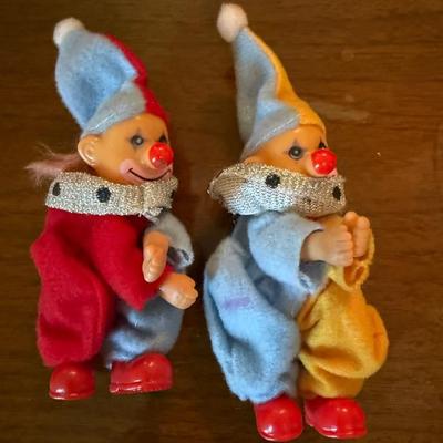 Two Vintage Clown Pencil Huggers