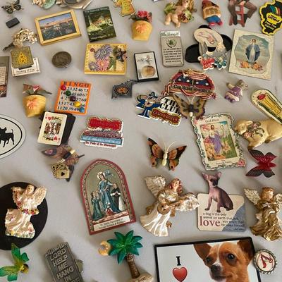 Large Assortment of Vintage Magnets - Religious, Advertising, Travel