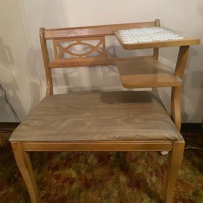 Vintage Gossip Bench / Telephone Chair 