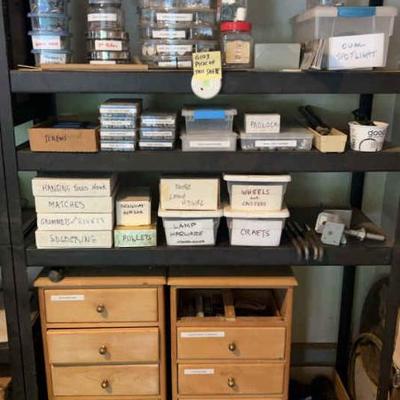 Well organized contents of this shelf