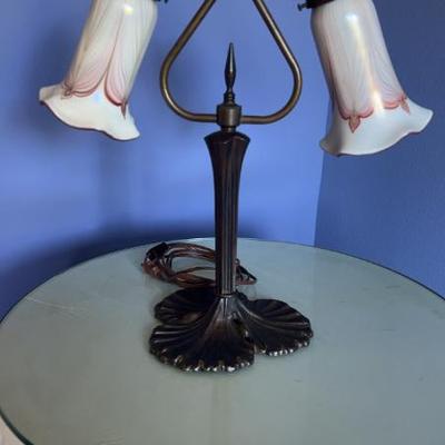 Vintage bronze lilly lamp