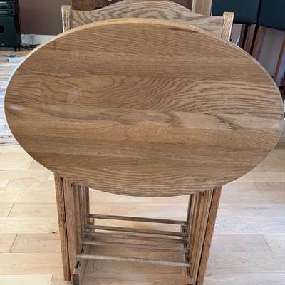 Solid wood tv trays and stand