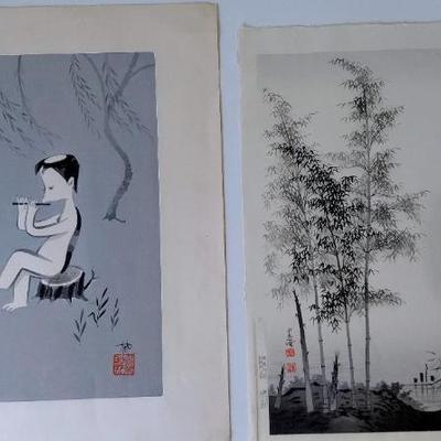 Two vintage japanese posters