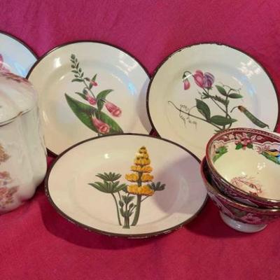 Mix of china antique pv cafe ole bowls