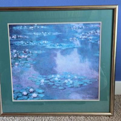 Monet water lillies print