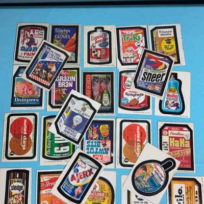 1970s topps wacky packages and nfl team stickers