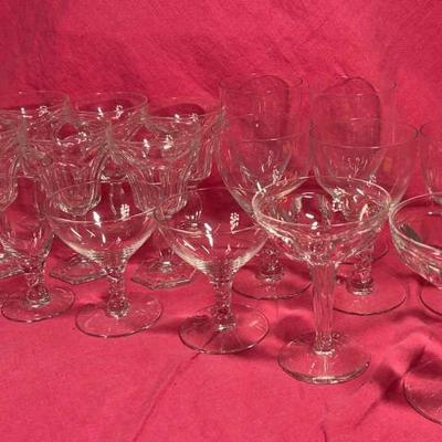 Festive glassware punch bowl and app plates