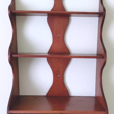 Vintage serpentine wall shelf