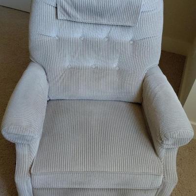 Corduroy swivel recliner