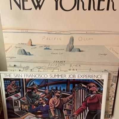 Foamcore backed new yorker poster and framed print