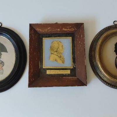 Trio of vintage silhouettes