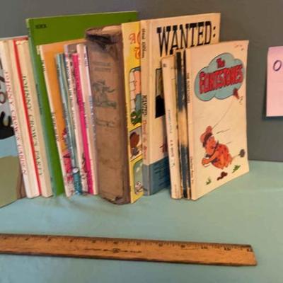 Children s books, some featuring comics characters
