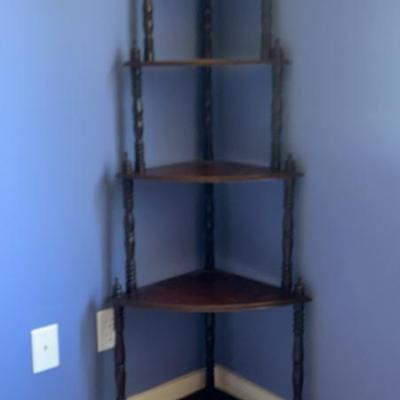Vintage wood corner shelf