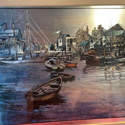 Lionel barrymore color etched foil print san pedro
