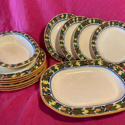 Royal adams hand painted titan ware set
