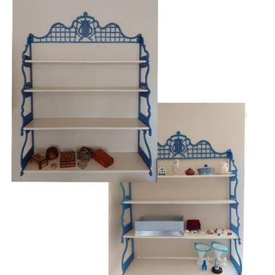 Antique hanging shelves two total)