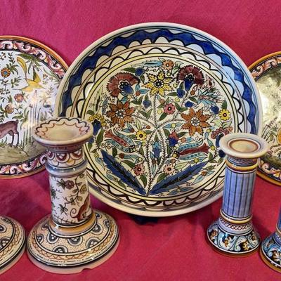 Handpainted ceramic decor