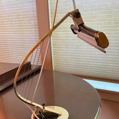 Vintage mcm harp lamp for piano or desk