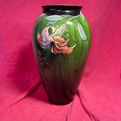 Vienna austria hand painted lily vase
