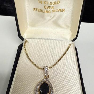 18k White Topaz Genuine Sapphire