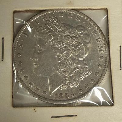 1884 P Morgan Silver Dollar Brilliant Uncirculated