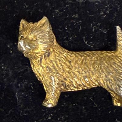 Rare Silver Scottie Dog Brooch