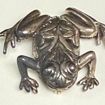 Vintage Francisco Sanchez Citali Frog Sterling Silver 925 Brooch