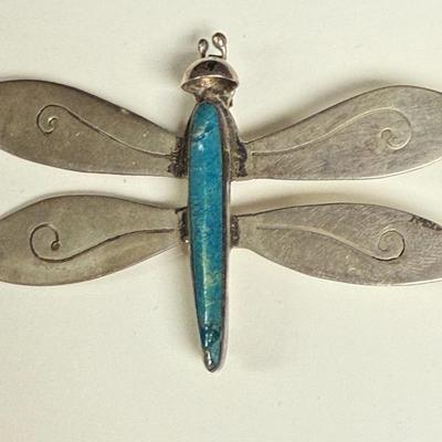 Sterling Turquoise Dragon Fly