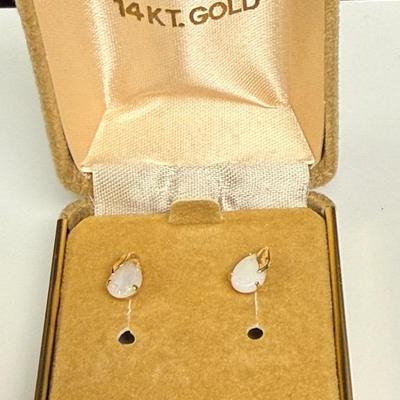 14k Opal Earrings 