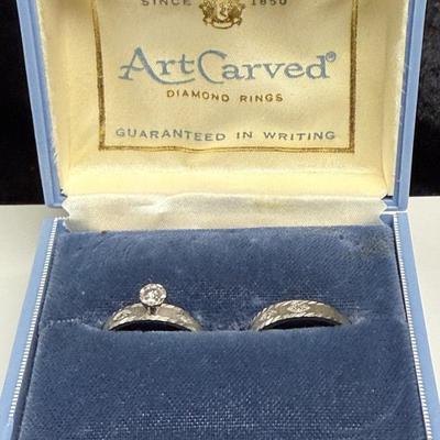 Art Carved 14k Wedding Rings